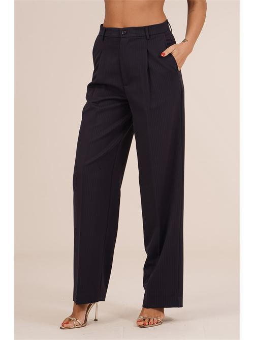 Pantalone palazzo gessato Elmas Phil | 011296BLU